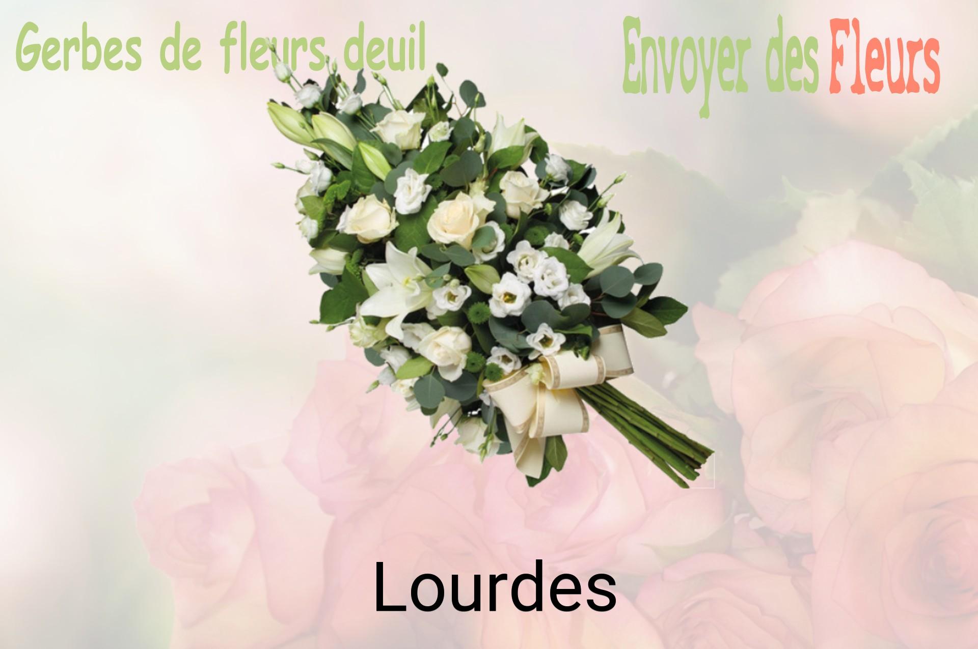 Gerbe de fleurs de deuil livrée à Lourdes